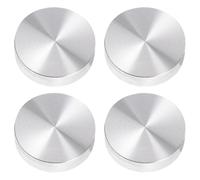 POPETPOP Adaptador para Mesas de Té de Cristal, Discos Metálicos Circulares de Aluminio Grueso en Set de 4 Piezas, Mesas Redondas y Auxiliares