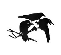 POPETPOP Adorno De Hierro Forjado Estatua De Cuervo Decoración De Jardín 3pcs Estilo Elegante