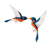 POPETPOP Adorno Geométrico 3D de Pájaros del Amor en Papel Ligero para Decoración de Pared Hogar y Patio