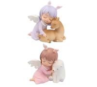 POPETPOP Adorno para Pasteles de Resina Decoración Ángel Ana 2 Unidades Figura para Habitación Infantil y Decoración del Hogar Adecuado para Mesa Escritorio y Fiesta