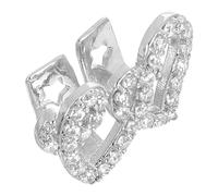 POPETPOP Adornos Personalizados Parrillas Falsas De Hip Hop Brillantes Gemas De Imitación Joyas De Doble Boca Rapero Decoración Bucal para Actuaciones Escénicas y Disfraces