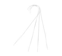 POPETPOP Agujas para Abalorios de Aleación Plata Curva para Cuentas, 4 Piezas, Diseño Costura Central, Ideales para Costura y Tejido Manual de Pulseras