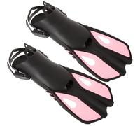 POPETPOP Aletas de Buceo Ajustables para Adultos Aletas de Snorkel de Silicona Rosa L/XL Equipo de Entrenamiento de Natación para Mejorar Postura y Rendimiento y Natación