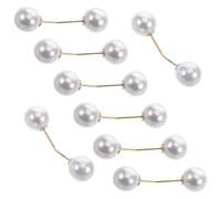 POPETPOP Alfileres de Perla para Ropa Broches Antiexposición de 8 Piezas Material Metálico Color Claro Elegante Protección Invisible para Mujer Uso Diario y Ocasiones Formales