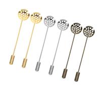 POPETPOP Alfileres de Ramillete Redondos y Accesorio de Joyería DIY de Aleación de Zinc 6piezas Broche Compacto para Bodas y Fiestas para Ropa