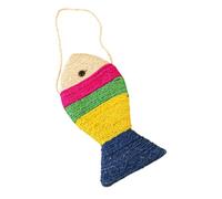 POPETPOP Alfombrilla Rascadora para Gatos, Cartón para Rascar Forma de Pez, Colorido y Rayas, para Entretener y Ayudar a Crear Buenos Hábitos de Rascado, para Gatos y Gatitos