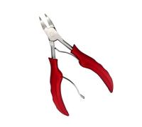 POPETPOP Alicate para Uñas de Inoxidable con Doble y Mango Antideslizante Rojo Recortador Curvado para Uñas Encarnadas y Gruesas Herramienta Segura y Duradera para Manicura Casa y Salón