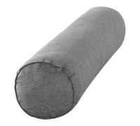 POPETPOP Almohada Ergonómica para Masaje de Pies 15x40 Cm de Algodón y Lino Color Gris Ahumado, Cojín Multifunción para Reposapiés en Cama y Sofá, Cojín de Apoyo Flexible para Pedicura