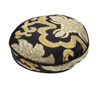 POPETPOP Almohadilla Decorativa para Cuenco Tibetano Negro, Ligera y Redonda, Hecha de Tela de Algodón, Adecuado para Decoración del Hogar y Templos Budistas