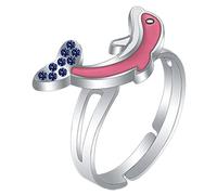 POPETPOP Anillo Ajustable Delfín Con Cambio De Color Por Temperatura Para Niño Niña y Adultos Unisex Anillo Emocional Ligero De Aleación Premium Diseño Abierto Práctico y Decorativo