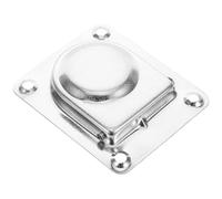 POPETPOP Anillo de Tiro Empotrado Manija Escotilla de Acero Inoxidable 304 65x56mm, Plata, para Tapa de Nevera y Tanque de Cebo, Yate y Escotillas de Cubierta