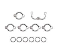 POPETPOP Anillos de Acero Inoxidable para Patas de Loros 6 Piezas Clip Abierto para Entrenamiento y Accesorios Tobillo de Pájaro Uso al Aire Libre