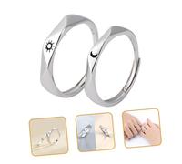 POPETPOP Anillos de de Anillos Compromiso His And Her Rings Diseño Único para Aniversario y Romántico Unisex
