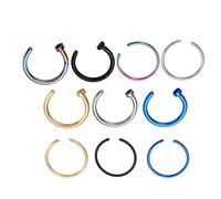 POPETPOP Anillos De Nariz y Labio De Acero Inoxidable, Conjunto Mixto De 22 Piezas, Perforación Corporal Segura Para Mujer, Diseño c Curvo, Uso Diario y Varios Tamaños