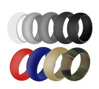 POPETPOP Anillos Deportivos de Silicona Unisex Multicolor Anillos para Deportes Talla 9 9 Unidades Uso Diario Actividades al Aire Libre Color Aleatorio