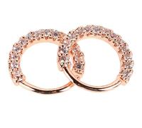 POPETPOP Anillos para Piercing Zirconia, Cobre Electrochapado, Diseño Creativo y Acabado Altamente Pulido para Uso Diario y Fiestas, 2 Piezas