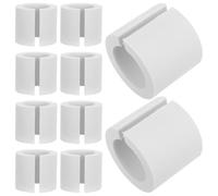 POPETPOP Anillos Separadores para Cortinas de Espuma Eva Blanco, Paquete de 10 Piezas, Resistentes Deformación, sin Rayar Paredes ni Barras, para Dormitorios y Hogar