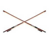 POPETPOP Arco de Violín 1/8 para Niños Crin de Caballo y Madera de Sándalo Rojo, Bien Equilibrado y Fácil de Usar para Práctica y Sonido Resonante, Pack de 2