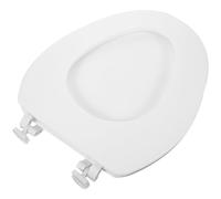 POPETPOP Asiento de Inodoro de Espuma Eva Blanco Tapa del Asiento del Inodoro Suave y Gruesa Funda de Repuesto para Baño Cierre Amortiguado y Diseño V Inferior Accesorio Domésticos