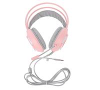 POPETPOP Auriculares para Juegos de Computadora Reducción de Ruido y Transmisión de Audio, Diseño Rosa en Material PU y Plástico, Cable de 2 Metros para Uso Gaming