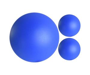 POPETPOP Balones para Apretar de Terapia Manual 3 Unidades Azul, Ejercitador de Fuerza y Resistencia Ajustable para Dedos y Muñeca, Dispositivo de Recuperación y Rehabilitación
