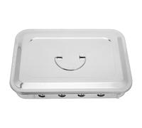 POPETPOP Bandeja de Acero Inoxidable para Esterilización 30X20 CM con Tapa y Asa Caja Esterilizadora Reutilizable para Instrumental y Hospitalario Bandeja para Cirugía Oral y Laboratorio