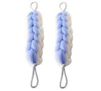 POPETPOP Barras de Baño Trenzadas Doble Color 2 Unidades Cepillo Corporal para Ducha Limpiador Espalda Ducha Exfoliante
