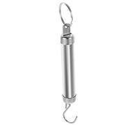 POPETPOP Báscula Colgante Mecánica de Resorte Gancho 5 Kg, Plateada, para Pesar Equipaje y Bolsas, Uso Práctico en Viajes y Desplazamientos, Diseño Compacto