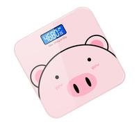 POPETPOP Báscula Digital Carga USB y Batería Recargable de Corporal Diseño de Dibujos Animados, Templado Obsequio para Obsequio a Familiares y Deportistas para a Familiares y Deportistas