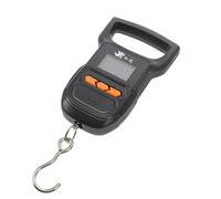POPETPOP Báscula Electrónica Portátil para Equipaje con Gancho Resistente Abs Pantalla LCD Digital Precisa para Viaje Pesca y Pesaje de Maletas y Paquetes Batería Incluida Mango Grande