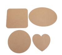 POPETPOP Bases de Madera para Manualidades de Arcilla, 4 Piezas, Tablero de Bricolaje de Mdf Ligero, Formas Ovalada, Cuadrada, Redonda y Corazón, Soporte para Escultura y Pintura al Óleo,