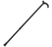 POPETPOP Bastón Ajustable 2 Secciones Telescópicas, Base Antideslizante Almohadilla de Goma Negro de Aleación de Aluminio Mango Ergonómico para Estabilidad y Apoyo en Personas Mayores