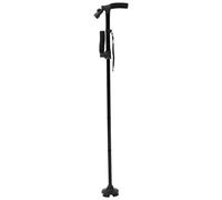 POPETPOP Bastón para Caminar para Personas Mayores, Bastón de Trekking Plegable de Aleación de Aluminio Negro con Luz LED y Diseño Ergonómico, 1 Pieza, para Montañismo y Actividades al