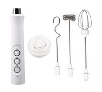POPETPOP Batidora Eléctrica de Mano Inalámbrica Recargable Mezclador de Huevos Portátil con Herramienta de Cocina Práctica para Repostería y Crema Color Blanco