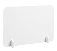 POPETPOP Biombo Separador de Escritorio Panel Separador de Escritorio para Comedor Hotel Protector de Escritorio PVC Blanco Spray Proof Wearproof Borde Redondeado