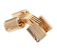 POPETPOP Bisagra Oculta de Cobre Dorada para Joyero y Caja de Madera Pequeña, Bisagra Oval Vintage Fácil de Instalar Estructura Estable para Armarios y Gabinetes