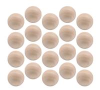POPETPOP Bolas de Madera sin Agujero para Manualidades Diy, 20 Unidades de 35 Mm, Madera Natural de Loto, Lisas y Redondas, Accesorios Creativos para Pintura, Tallado y Joyería Artesanal