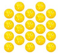 POPETPOP Bolas De Práctica De Golf Perforadas 48 Unidades Amarillas, Balones De Golf De Plástico para Interiores y Exteriores, Diseño De Flujo De Aire, Entrenamiento Casa y Oficina