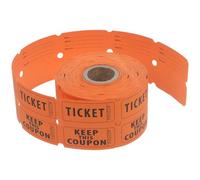 POPETPOP Boletos de Rifa Doble Rollo Naranja 500 Unidades, Diámetro 8.5 Cm, Grosor 5 Cm, Numerados para Eventos, Fiestas, Recaudación de Fondos y Sorteos Área para Datos de Invitados