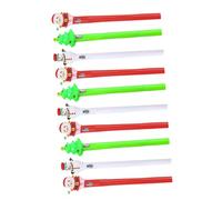 POPETPOP Bolígrafos de Gel Navideños con Luz LED 10 Unidades de Plástico Tinta de Secado Rápido Bolígrafos de Gel para Escribir Fiestas y Regalos Escolares Color Color Aleatorio