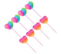 POPETPOP Bolígrafos Esponjosos de Corazón 8 Piezas Bolígrafos de Peluche de Colores Suaves Papelería Kawaii para Adolescentes y Profesores Adecuado para Escribir Dibujar y Regalos