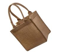 POPETPOP Bolsa de Compras de Yute Pequeña 22x15x23 Cm Resistente y Transpirable de Arpillera Reutilizable para Uso Diario y Supermercado, Ecológica sin Recubrimiento, Apta para Viaje