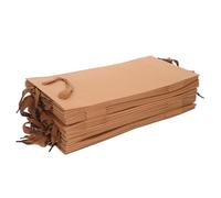 POPETPOP Bolsa de Papel Kraft Marrón para Vino Tinto Asa Resistente y Diseño Doble Compartimento, Pack de 24 Unidades para Proteger Botellas y Bebidas