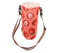 POPETPOP Bolsa Porta Botellas de Agua Aislante de Lona Suave con Correa Funda Protectora Térmica Portátil para Botellas Cubierta Ligera y Duradera para Uso Diario y Viajes