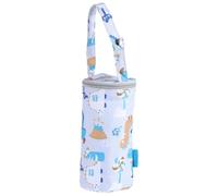 POPETPOP Bolsa Térmica para Botellas de Leche Maternizada para Bebés, Gris, Material Ecológico Transpirable, Aislamiento Térmico para Cochecito y Uso Diario, Capacidad para Botellas,