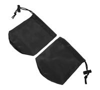 POPETPOP Bolsas Portátiles Impermeables para Guardar Ponchos de Lluvia 2 Unidades Negras Cierre de Cordón Organizador Compacto para Exteriores Ciclismo Senderismo y Viajes