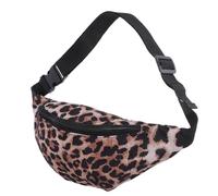 POPETPOP Bolso Bandolera Diseño de Leopardo y Espacio Ampliado, Riñonera Deportiva para Mujer y Hombre, Uso en Running y Senderismo