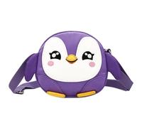 POPETPOP Bolso Bandolera para Niños Dibujos Animados, Bolso de Hombro Pequeño en Color Morado Claro, Material Seguro y Duradero, Adecuado para Escuela y Viajes, Cierre Cremallera Práctico y Resistente