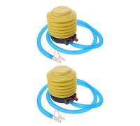 POPETPOP Bomba de Pie Manual con 4 Tapones y Extractor, Inflador de Plástico para Balones de Yoga y Fitness para Camping y Uso Deportivo