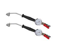 POPETPOP Boquilla De Inflado De Aire Extendida Con Manómetro Integrado, Adaptador Rápido Para Neumáticos De Camión, 2 Piezas, Conexión Acodada, Uso Portátil Para Inflar y Controlar Presión